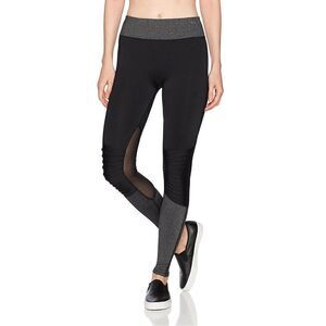 SAM EDELMAN Moto Leggings Black Gray M